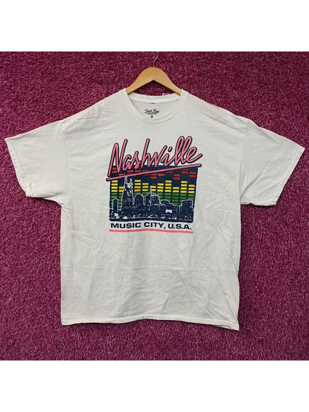 Junk Food Clothing Nashville Music Skyline Vintage T-Shirt XL